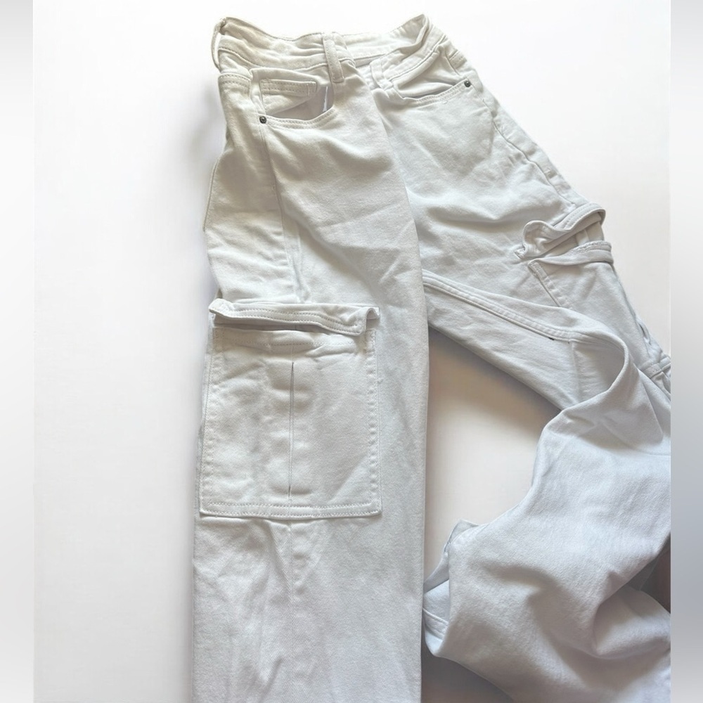Hello Miss White Cargo Denim Jeans EUR 38 - Picture 3 of 12